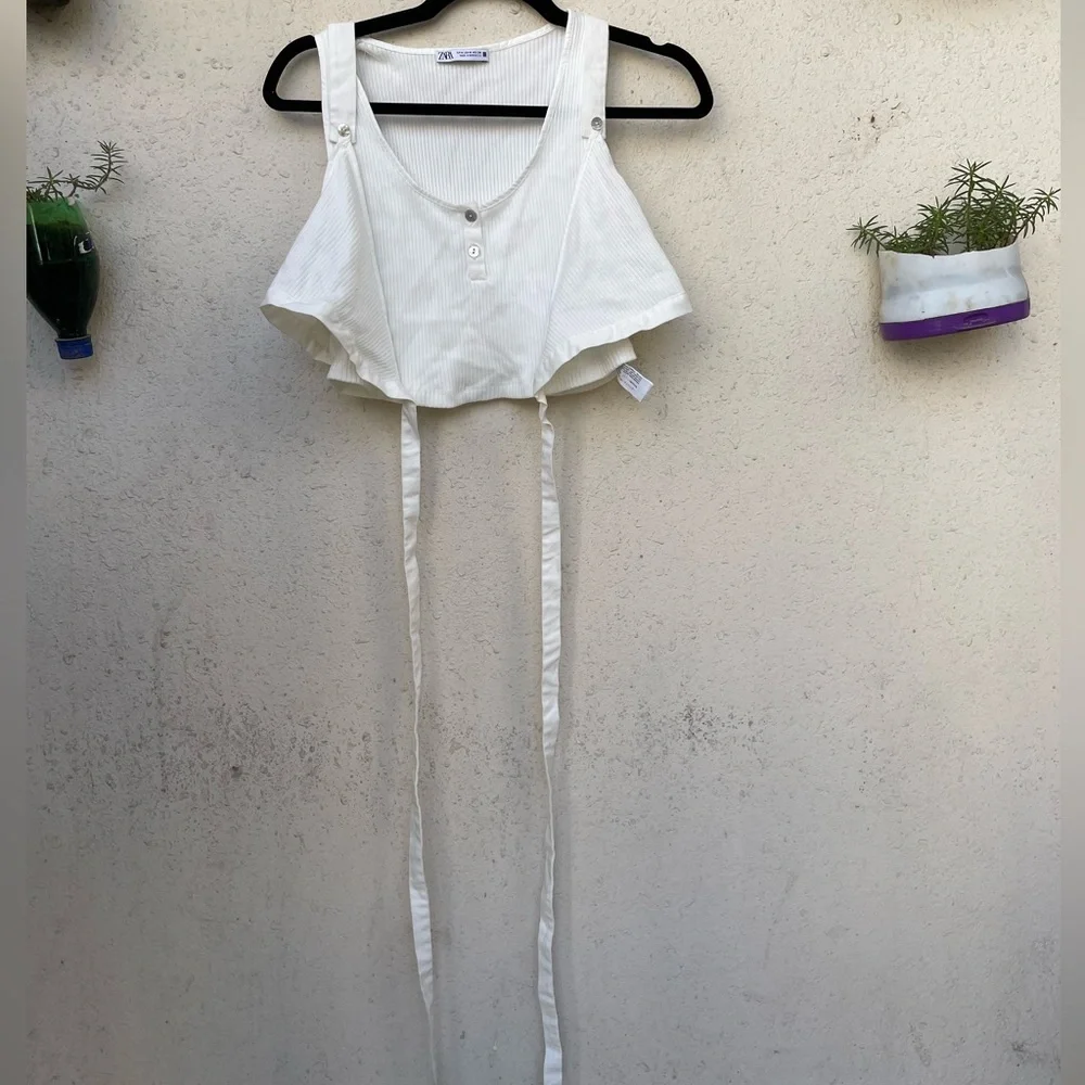 Zara brand new limited edition bohemian summer crop top (cotton) - Picture 2 of 9